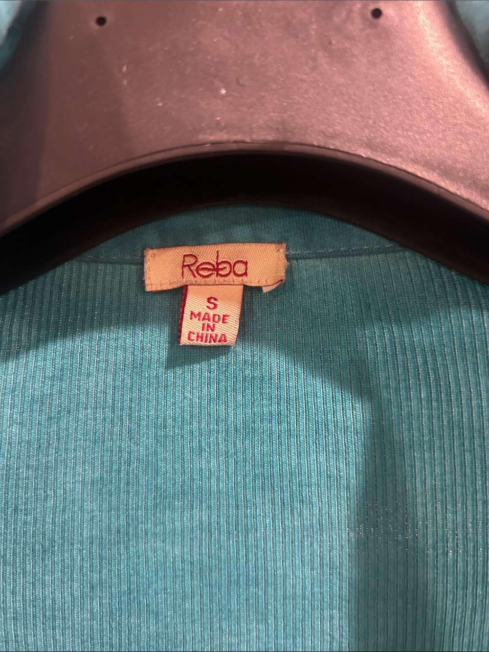 FINAL -Reba Teal Cotton Button-Down Shirt with Rhinestone Embellishment - Picture 2 of 4